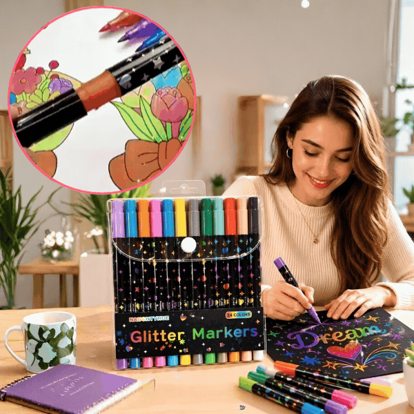 Glitter Markers, GlitterMarkers