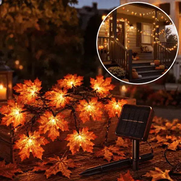Соларна LED светлинна верига с есенни листа, MapleLeaf